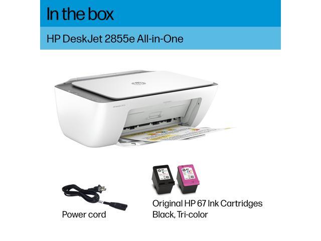 HP - DeskJet 2855e Wireless AI-Enabled All-in-One Inkjet Printer with 3 Months of Instant Ink (+1 Bonus Month of Ink w/ Code) - White - image 5