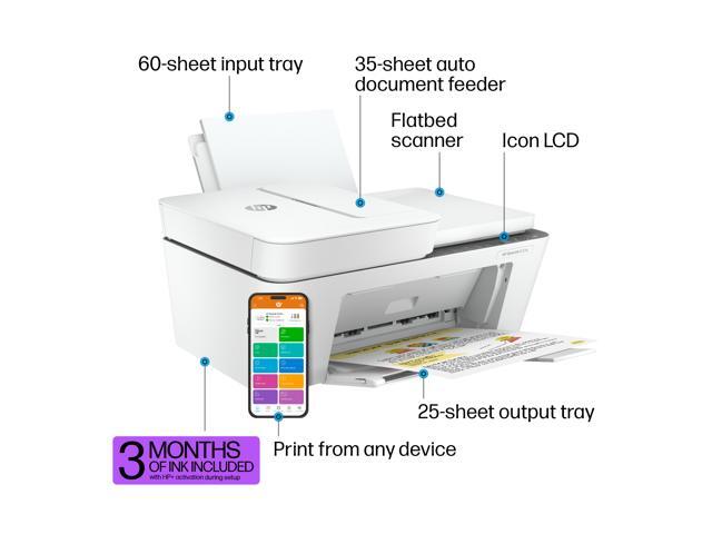 HP - DeskJet 4255e Wireless AI-Enabled All-in-One Inkjet Printer with 3 Months of Instant Ink (+1 Bonus Month of Ink w/ Code) - White - image 4