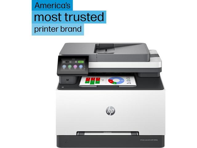 HP - LaserJet Pro MFP 3301fdw Wireless AI-Enabled Color All-in-One Laser Printer - White & Slate - image 5