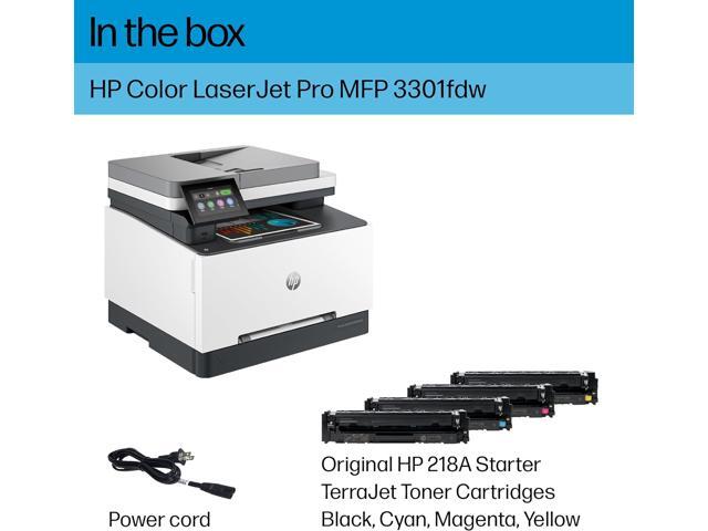 HP - LaserJet Pro MFP 3301fdw Wireless AI-Enabled Color All-in-One Laser Printer - White & Slate - image 6