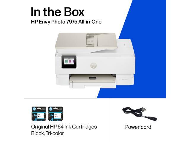 HP - Envy Photo 7975 Wireless AI-Enabled All-in-One Inkjet Printer w/ 3 Months of Instant Ink (+1 Bonus Month of Ink w/ Code) - White - image 5