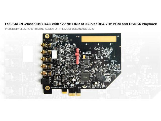 Creative Sound Blaster AE-7 Hi-Res Internal PCIe Sound Card, Quad-Core Processor, 127dB DNR ESS SABRE-class 9018 DAC, Xamp Discrete Custom Bi-amp,...