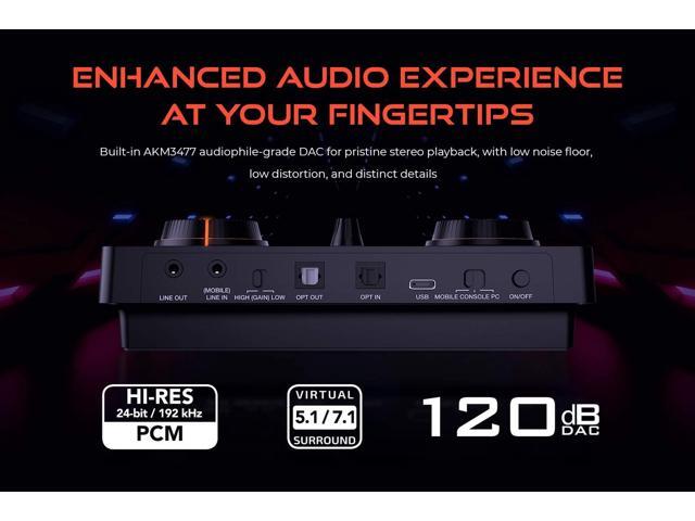 Creative Sound Blaster GC7 Game Streaming DAC Amp ft Programmable Buttons, Super X-Fi, 7.1 Virtual Surround, Battle Mode, Scout Mode, GameVoice...
