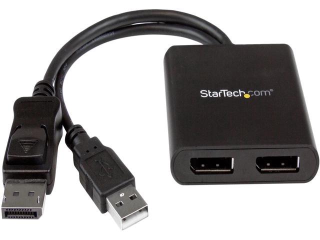 StarTech.com MSTDP122DP DisplayPort to DisplayPort Multi Monitor Splitter - 2-Port MST Hub - DP 1.2 to 2x DP MST Hub