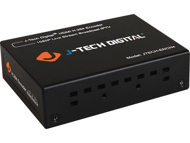 J-Tech Digital H.264 1080p@60Hz Encoder Supports RTSP, RTP, RTMPS, RTMP, HTTP, UDP Protocol and ONVIF for IPTV, Live Broadcast Supports YouTube,...