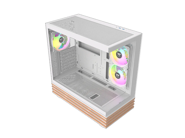 Thermaltake View 270 Plus WS ARGB; Mid Tower; 3x120mm Lite Fans Included; 360mm Radiator Support; 420mm GPU Clearance; Bottom Wood Trim;