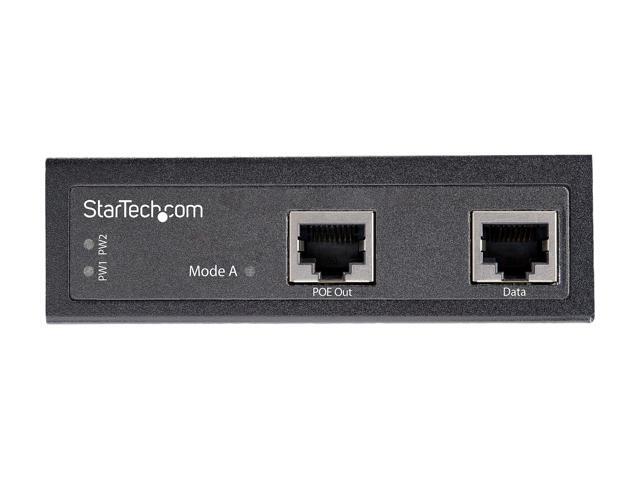StarTech. com POEINJ30W Industrial Gigabit Ethernet PoE Injector - 30W 802.3at PoE+ Midspan 48V-56VDC DIN Rail Power Over Ethernet Injector Adapter...