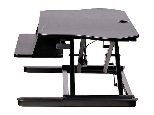 StarTech 35'x21' Corner Sit Stand Desk Converter with Keyboard Tray ARMSTSCORNR