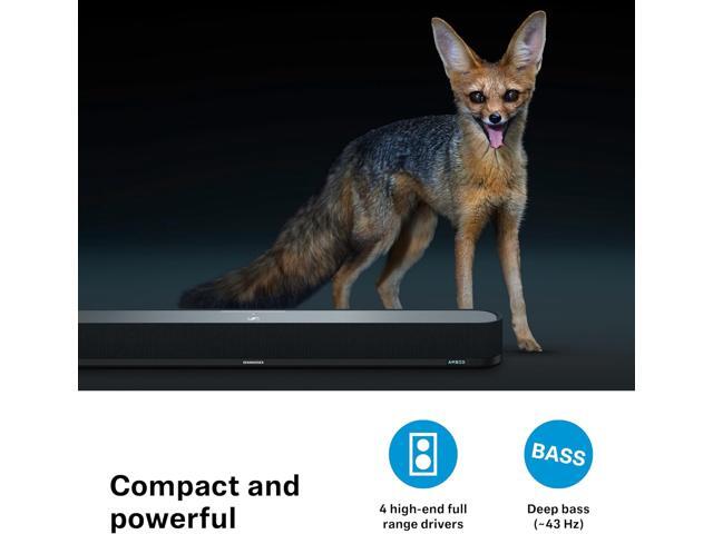 Sennheiser - AMBEO Soundbar Mini Compact Device with Adaptive Features and Multiple Connectivity - Black - image 7