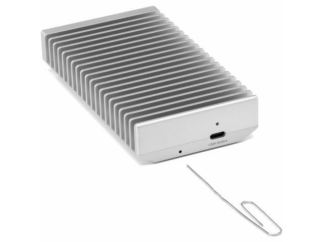 OWC Express 1M2 80G 2 TB Portable Rugged External Solid State Drive - PCI Express NVMe - Silver - USB4 Type C - 6362 MB/s Maximum Read Transfer...