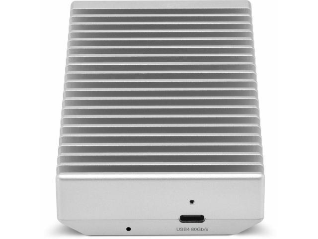OWC Express 1M2 80G 2 TB Portable Rugged External Solid State Drive - PCI Express NVMe - Silver - USB4 Type C - 6362 MB/s Maximum Read Transfer...