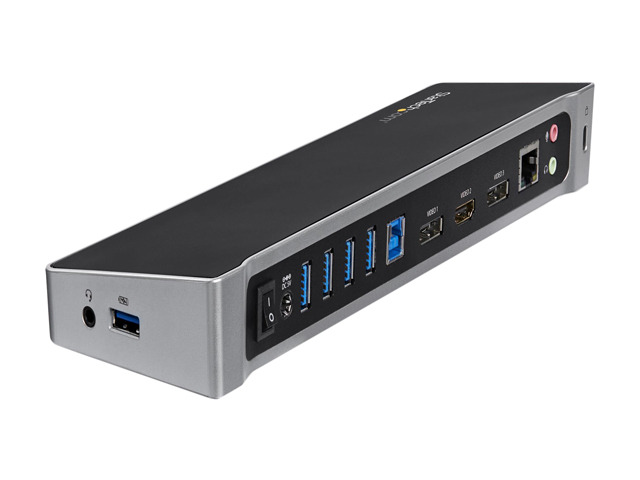 StarTech. com USB3DOCKH2DP Triple Monitor USB 3.0 Docking Station - 2 x DP / 1 x HDMI / 5 x USB 3.0 / 4K / Laptop Dock / USB 3.0 Dock - Mac & Windows