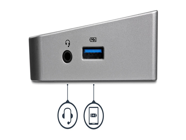 StarTech. com USB3DOCKH2DP Triple Monitor USB 3.0 Docking Station - 2 x DP / 1 x HDMI / 5 x USB 3.0 / 4K / Laptop Dock / USB 3.0 Dock - Mac & Windows