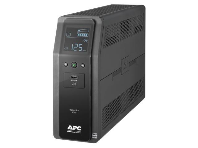 APC - Back-UPS Pro 1350VA, 120V, AVR, LCD, 2 USB charging ports, 10 NEMA outlets (4 surge) - Black - image 2