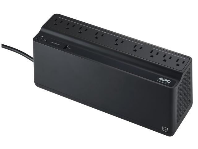 APC - Back UPS, 900VA/480W, Floor/Wall Mount 120V, 9x NEMA 5-15R outlets, USB Type A Port - Black - image 2