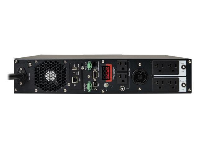 Tripp Lite series SmartOnline 3000VA 2700W 120V Double-Conversion UPS - 7 Outlets, Extended Run, Network Card Included, LCD, USB, DB9, 2U Rack/Tower