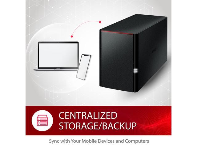 BUFFALO LinkStation SoHo 220 2-Bay Personal Cloud Office NAS 4TB (2x2TB) with Hard Drives Included