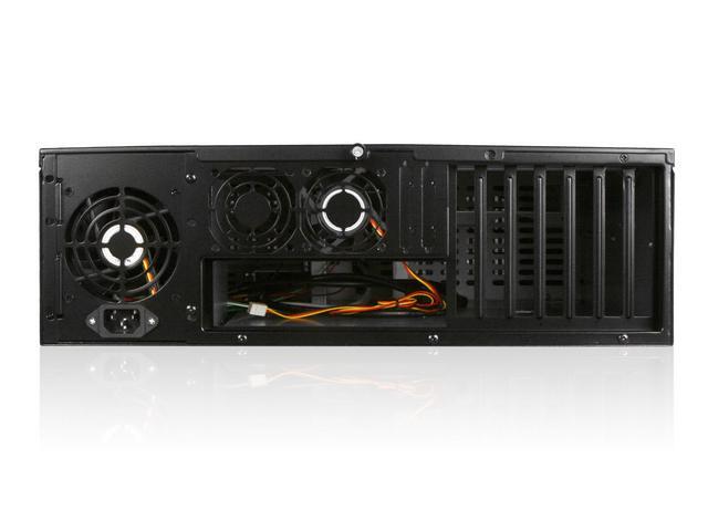 iStarUSA 3U Compact Stylish Rackmount Chassis Front-mounted ATX Power Supply D300FS-DE1BK2535