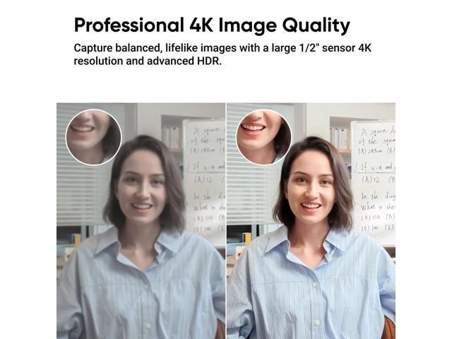 Insta360 - Link 2 PTZ 4K Webcam for Conferencing, Gaming & Streaming, 1/2" Sensor, AI Tracking, works w/ Zoom, Teams, Twitch & more - Black - image 6