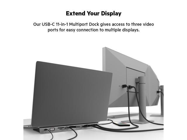 Belkin CONNECT 11-in-1 multiport dock - USB-C - VGA, HDMI, DP - 1GbE - image 4