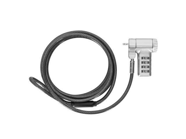 Targus DEFCON Ultimate Universal Resettable Combination Lock - Preset - 4-digit - Silver - Galvanized Steel - 6.50 ft - For Monitor, Docking...