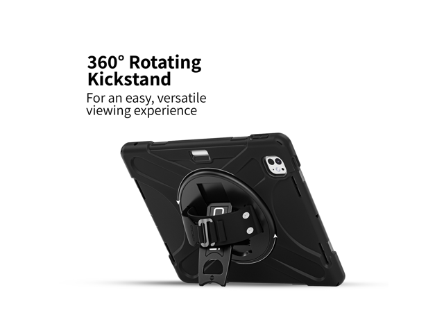 CODi Rugged Case for iPad Pro 13" (M4, M5) with Kickstand and Hand/Shoulder Strap