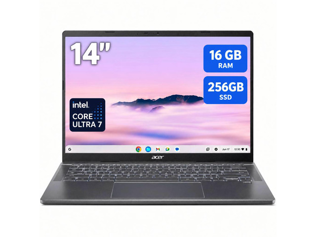 Acer Chromebook Plus 714 CBE794-1T-72F3 14' Touchscreen Chromebook - WUXGA - Intel Core Ultra 7 155U - 16 GB - 256 GB SSD - ChromeOS - Webcam -...