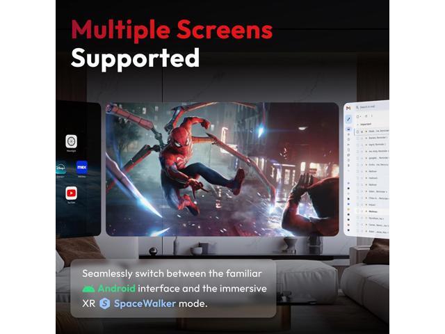 VITURE - Pro Neckband - Multi-screen/3DoF/Smooth Follow/Ambient Mode, 3D Player, AI Assistant - 12GB+256GB - Black - image 7