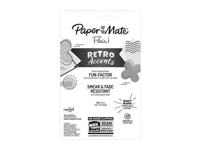 Paper Mate FLAIR Retro Accents Felt Pens Medium Point Assorted Inks 2097888