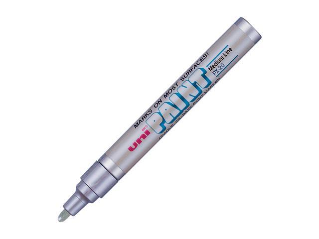 Permanent Marker, Medium Bullet Tip, Metallic Silver 63614