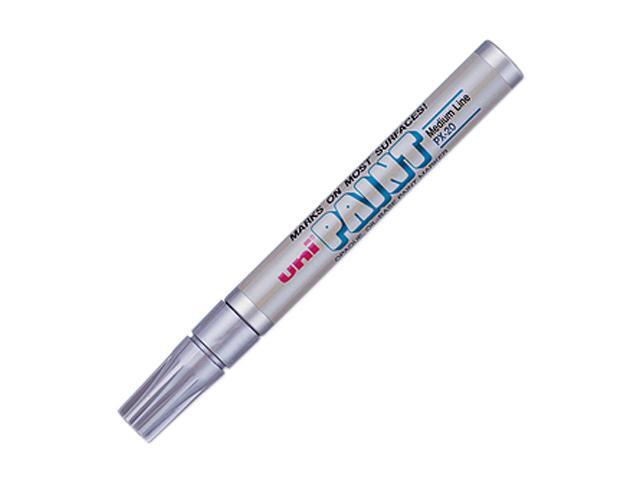 Permanent Marker, Medium Bullet Tip, Metallic Silver 63614