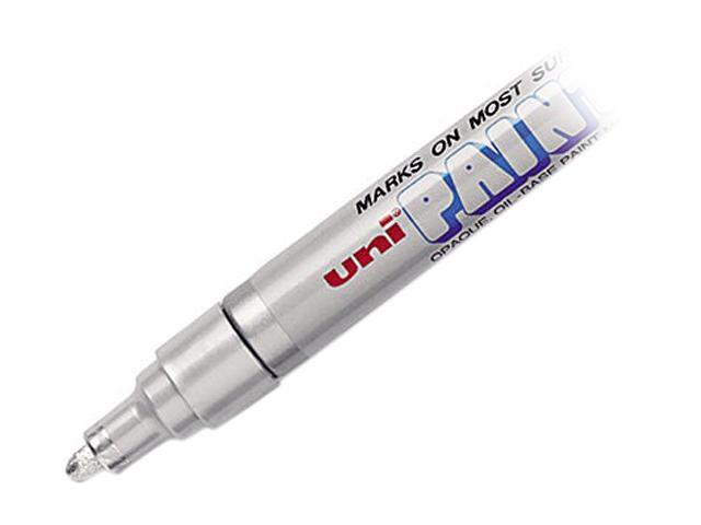Permanent Marker, Medium Bullet Tip, Metallic Silver 63614