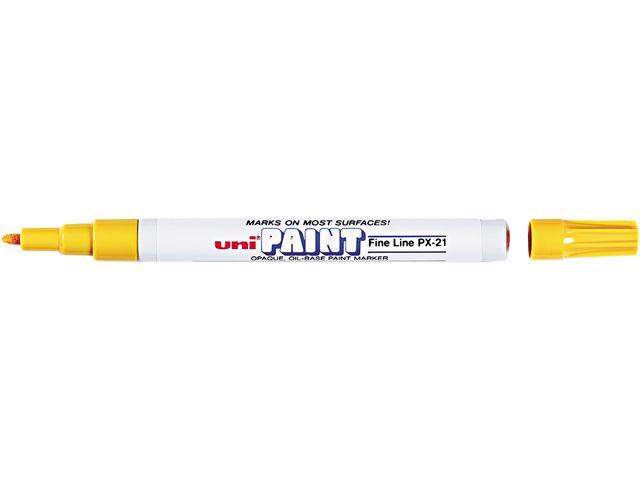 UPC 030246637050 product image for Permanent Marker, Fine Bullet Tip, Yellow 63705 | upcitemdb.com