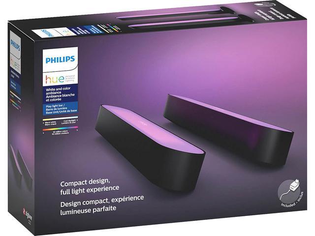 Philips Hue Play White & Color Smart Light, 2 Pack Base kit, Hub Required/Power Supply Included (Works with Amazon Alexa, Apple Homekit & Google Home)