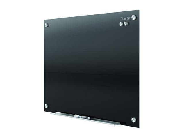 Quartet Infinity Glass Magnetic Dry-Erase Board - 36 x 24 - Black Tempered Glass Surface - Black Frame - Horizontal/Vertical - Magnetic - Black...