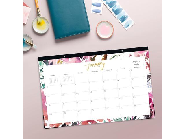 2026 Blue Sky Monthly Desk Pad Calendar, 11' x 17', Magenta Blooms, January To December, 149057