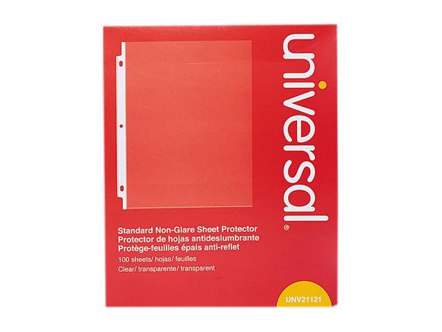 UNIVERSAL Standard Sheet Protector Standard 8 1/2 x 11 Clear 100/Box 21121