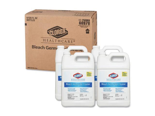 Clorox Bleach Germicidal Cleaner, 128 oz Refill Bottle, 4/Carton CLO68978CT