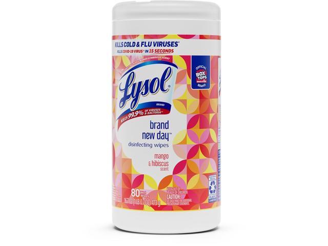 Lysol Brand New Day Disinfecting Wipes - Mango Scent - 80/Canister - 6/Carton 97181CT