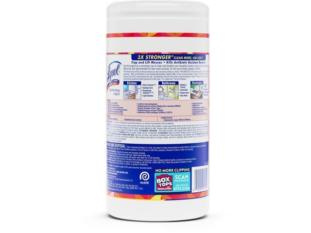 Lysol Brand New Day Disinfecting Wipes - Mango Scent - 80/Canister - 6/Carton 97181CT