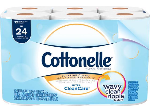 Cottonelle 12456PK Ultra Soft Bath Tissue, 1-Ply, 170 Sheets/Roll, 12/Pack