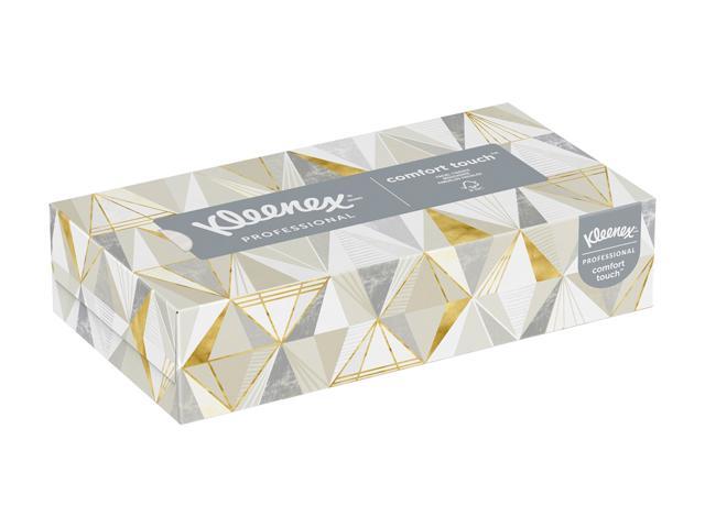 Kleenex Professional Facial Tissue for Business (03076), Flat Tissue Boxes, 12 Boxes / Convenience Case, 125 Tissues / Box