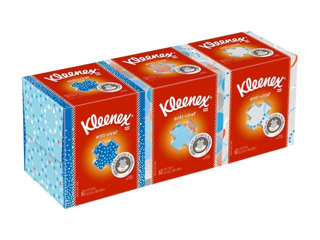 Kleenex Professional Anti-Viral Facial Tissue Cube for Business (21286), White, 3 Boxes / Bundle