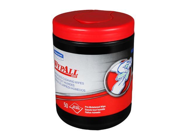 WypAll Waterless Industrial Cleaning Wipes (58310), Heavy Duty Moist Wipers, 8 Portable Canisters of 50 Sheets