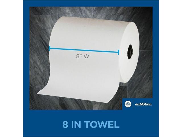 enMotion 1-Ply Paper Towel Rolls - EPA, - 8-1/4' x 550' - White - Case Of 6 Rolls 89730