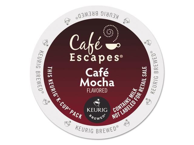 Cafe Escapes, Cafe Mocha Coffee Beverage, Keurig Single-Serve K-Cup Pods, 24 Count/Box