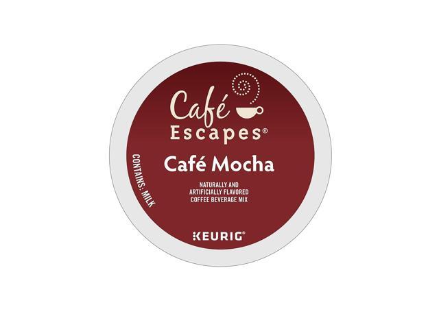 Cafe Escapes, Cafe Mocha Coffee Beverage, Keurig Single-Serve K-Cup Pods, 24 Count/Box