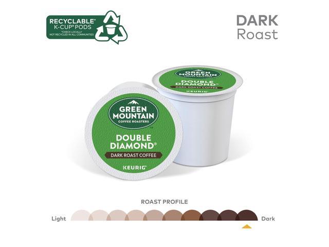 Green Mountain Coffee Double Black Diamond Coffee, Keurig Single-Serve K-Cup Pods, Dark Roast Coffee, 96 Count/Carton