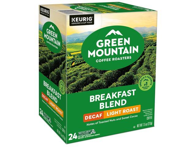 Green Mountain Coffee Roasters Decaffeinated Breakfast Blend Coffee, Keurig Single-Serve K-Cup Pods, Light Roast Coffee, 24 Count/Box