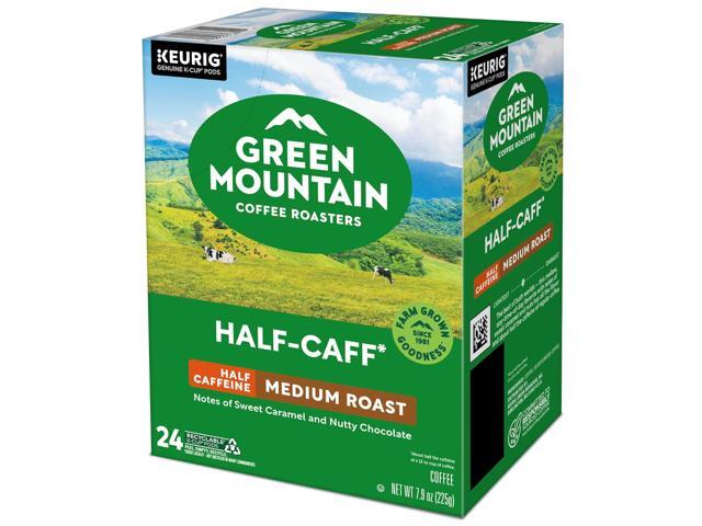 Green Mountain Coffee Roasters Half-Caff Blend Coffee, Keurig Single-Serve K-Cup Pods, Medium Roast Coffee, 24 Count/Box